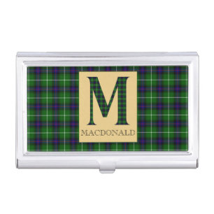 MacDonald Tartan Monogram M  Business Card Case