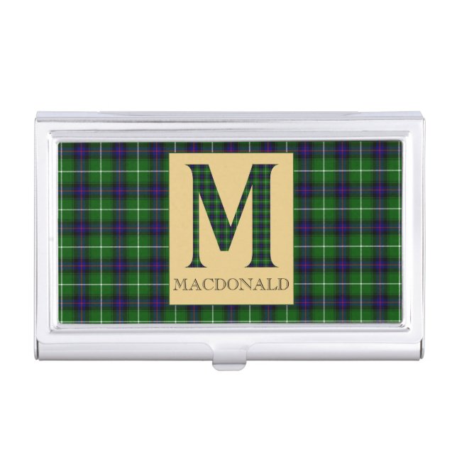 MacDonald Tartan Monogram M  Business Card Case (Front)