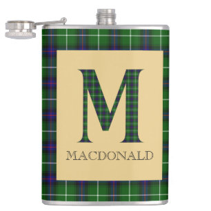 MacDonald Tartan Monogram M  Flask