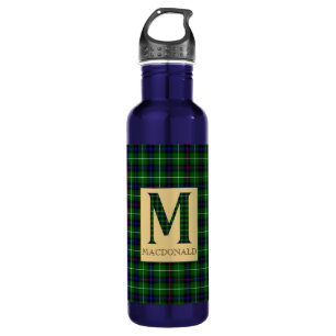MacDonald Tartan Monogram M    Stainless Steel Water Bottle