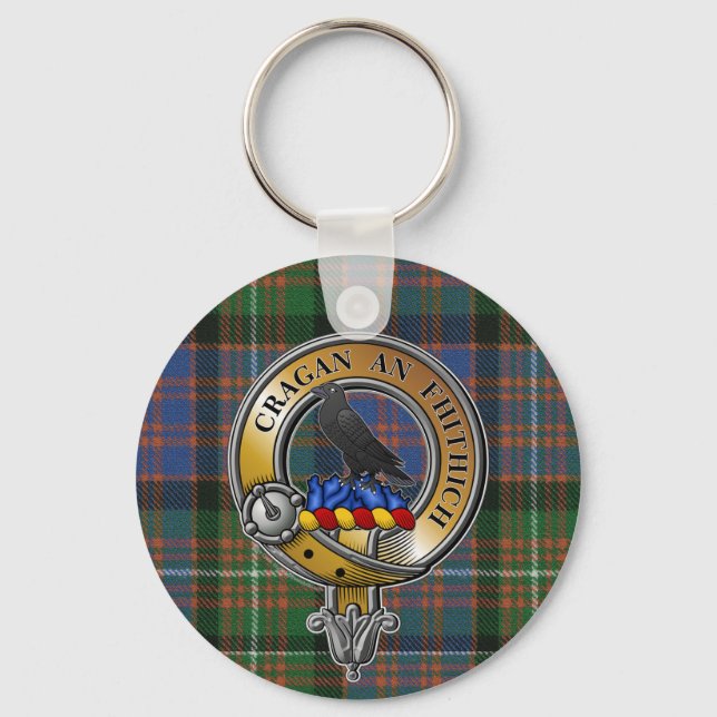 MacDonnell Glengarry Tartan & Badge Keychain (Front)