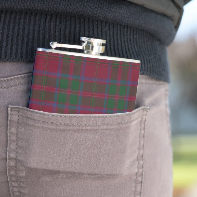 MacDougall Clan Tartan Plaid Pattern Flask (In Situ)