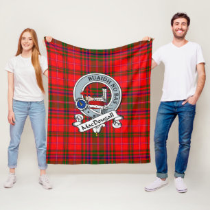 MacDougall Modern Clan Badge Tartan Plaid Fleece Blanket
