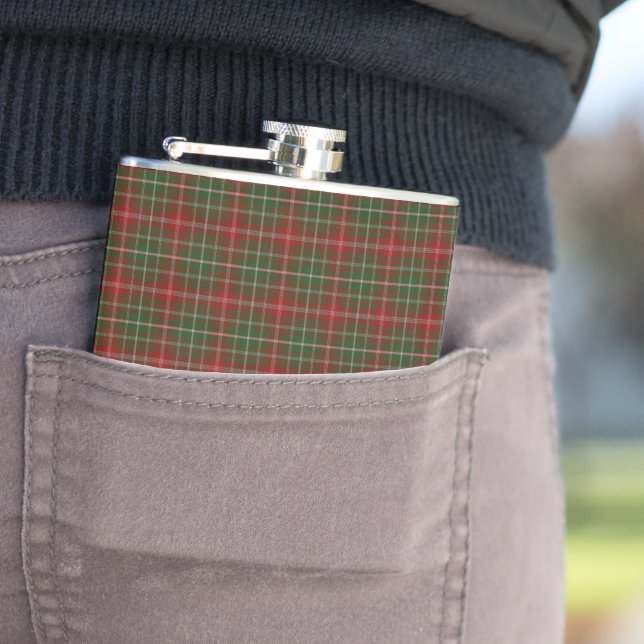 MacDougall Modern Clan Tartan Plaid Flask (In Situ)