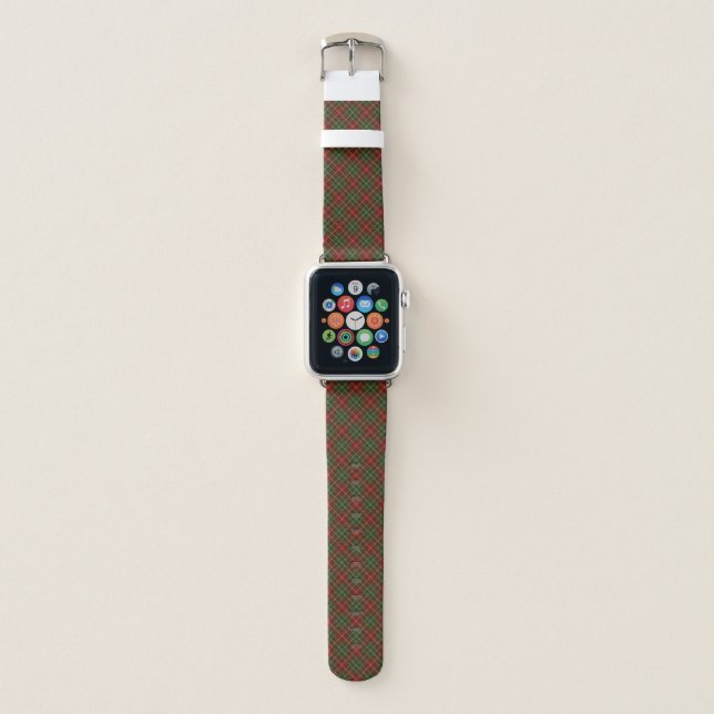 MacDougall Modern Clan Tartan Plaid Pattern Apple Watch Band (Front)