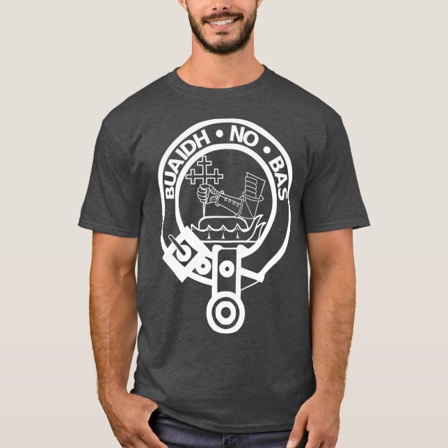MacDougall Scottish Family Clan Name Crest T-Shirt (Front)