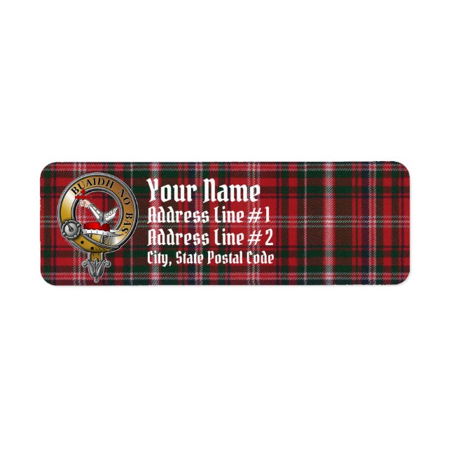 MacDougall Tartan & Badge Label (Front)