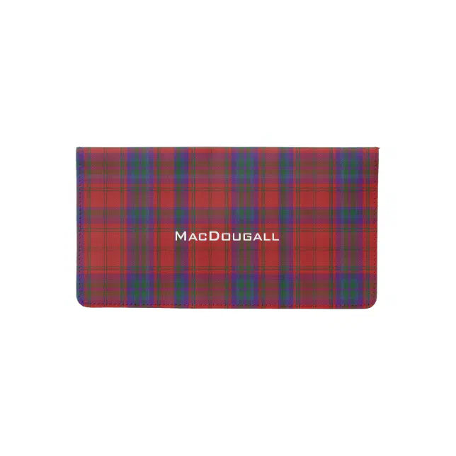 MacDougall Tartan Plaid Custom Check Book Cover Zazzle