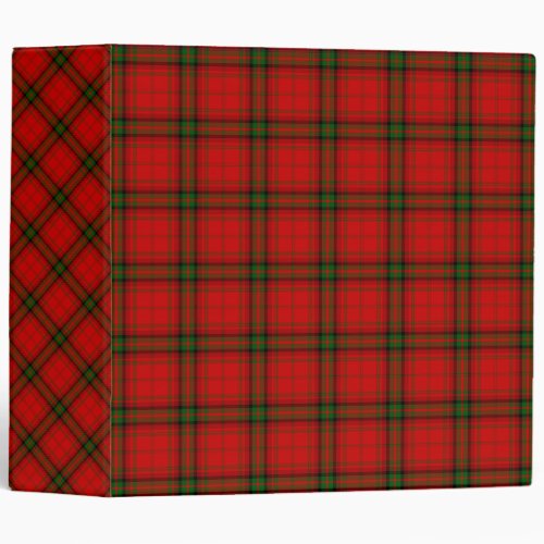 MacDougall tartan red green plaid 3 Ring Binder