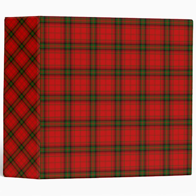 MacDougall tartan red green plaid 3 Ring Binder (Front/Spine)