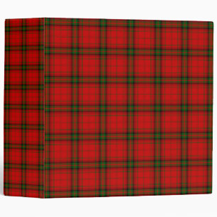 MacDougall tartan red green plaid Binder