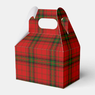 MacDougall tartan red green plaid Favor Boxes