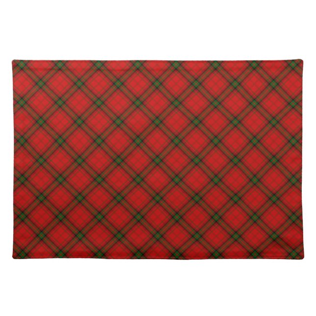 MacDougall tartan red green plaid Placemat (Front)