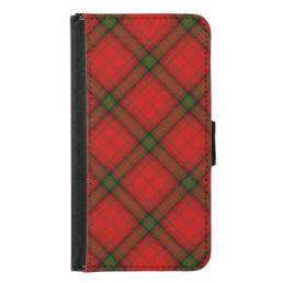 MacDougall tartan red green plaid Wallet Phone Case For Samsung Galaxy S5