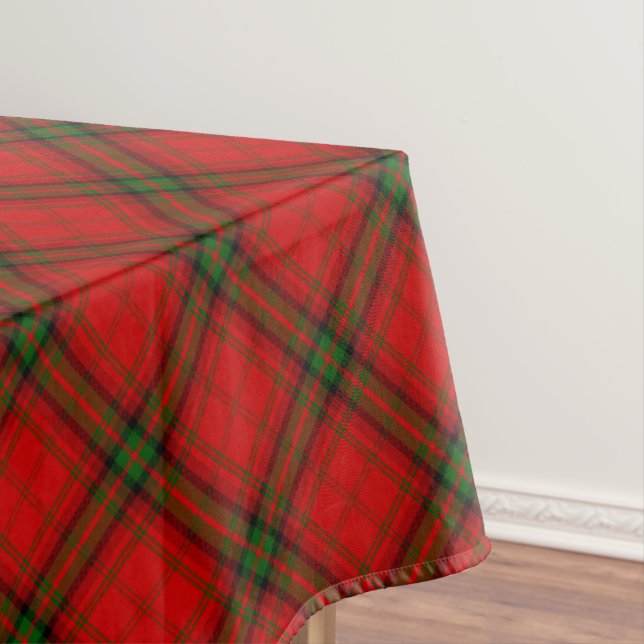 MacDougall tartan red green plaid Tablecloth (In Situ)