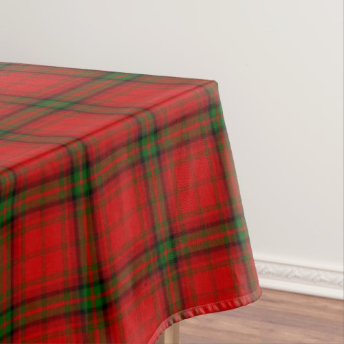 MacDougall tartan red green plaid Tablecloth