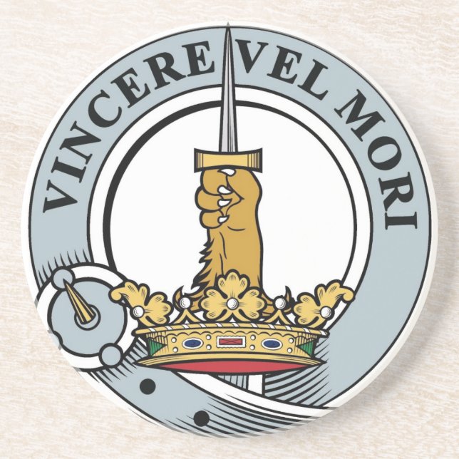 MacDowall Crest Paper Weight Sandstone Coaster (Front)