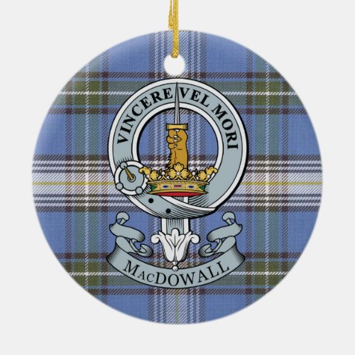 MacDowall Crest  Tartan Circle Ornament