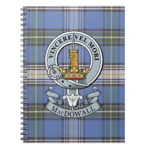MacDowall Crest  Tartan Notebook