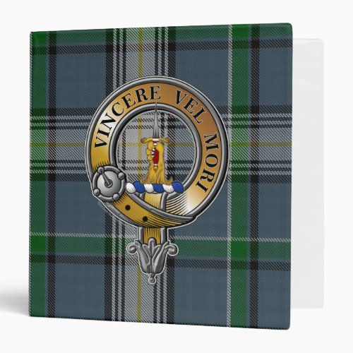 MacDowall Tartan  Badge 3 Ring Binder