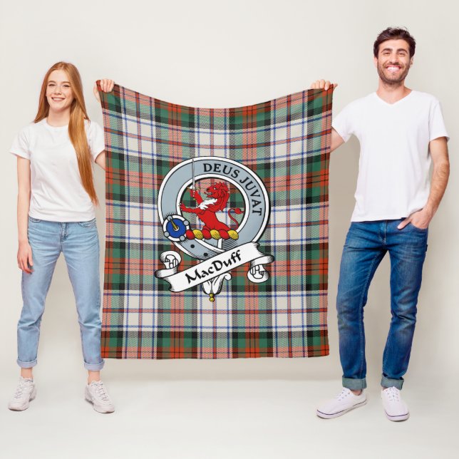 MacDuff Dress Ancient Clan Badge Tartan Plaid Fleece Blanket (In Situ)