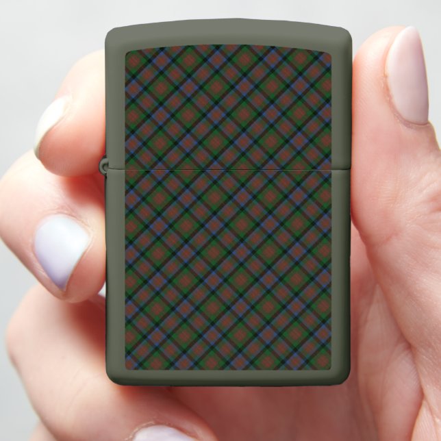 MacDuff Hunting Scottish Clan Tartan Zippo Lighter (In Hand)