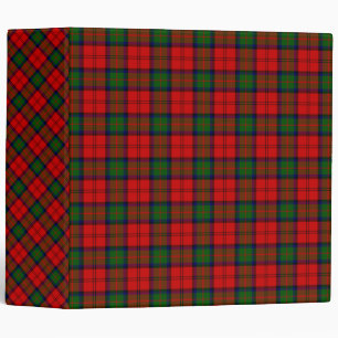 MacDuff tartan red green plaid 3 Ring Binder