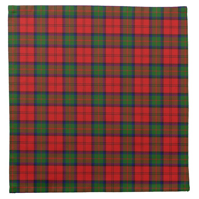 MacDuff tartan red green plaid Napkin (Front)