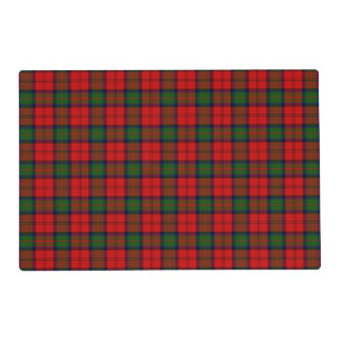 MacDuff tartan red green plaid Placemat