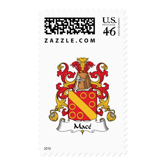 Mace Family Crest Postage Stamps