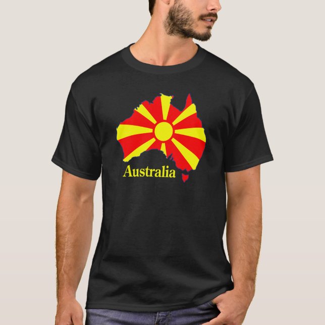 Macedonia Australia Map T-Shirt (Front)