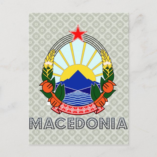 Macedonia Coat of Arms Postcard (Front)