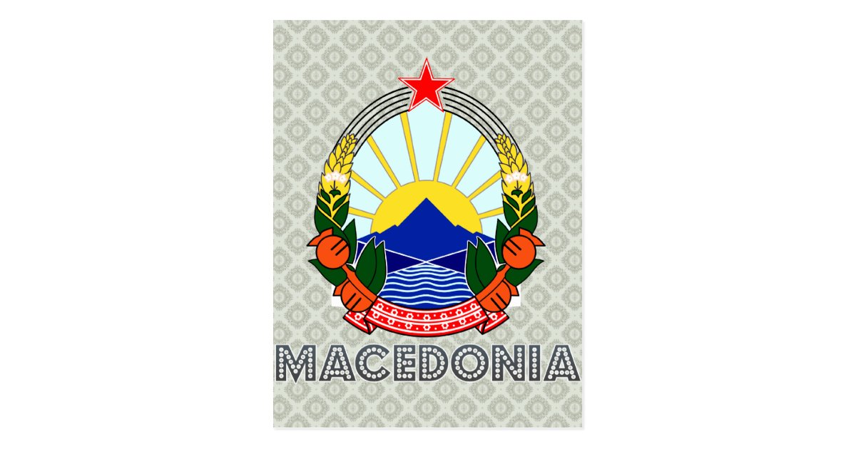 Macedonia Coat of Arms Postcard | Zazzle.com