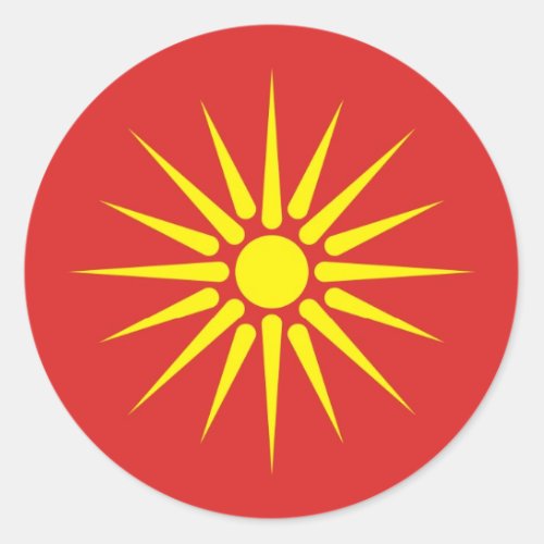 macedonia country old flag classic round sticker