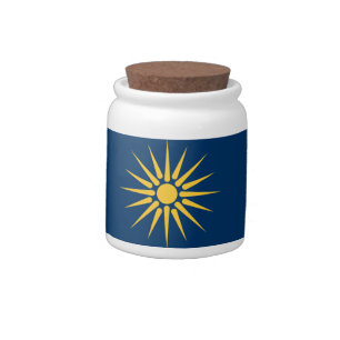 Macedonia Flag Candy Jar