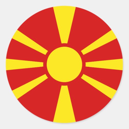 Macedonia Flag Classic Round Sticker