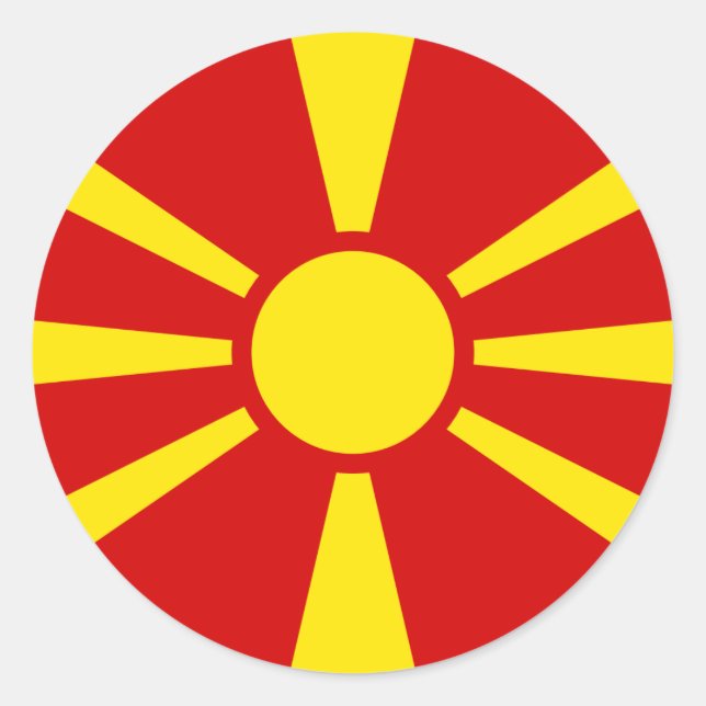 Macedonia Flag Classic Round Sticker (Front)