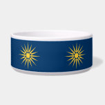 Macedonia Flag Pet Bowl<br><div class="desc">Add a unique touch of cultural pride to your pet’s dining experience with our exclusive pet bowl featuring the flag of Macedonia, the historic province of northern Greece! This durable and stylish pet bowl showcases the iconic Vergina Sun—an ancient Hellenic symbol closely connected to the legacy of Alexander the Great...</div>