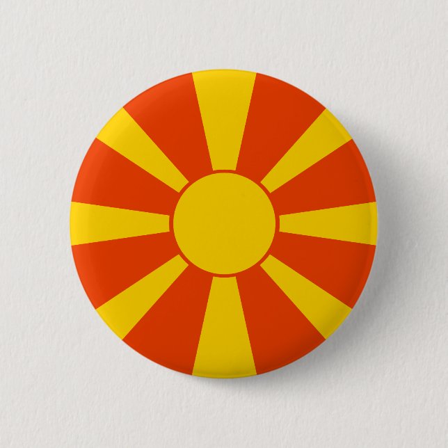 Macedonia Flag Pinback Button (Front)
