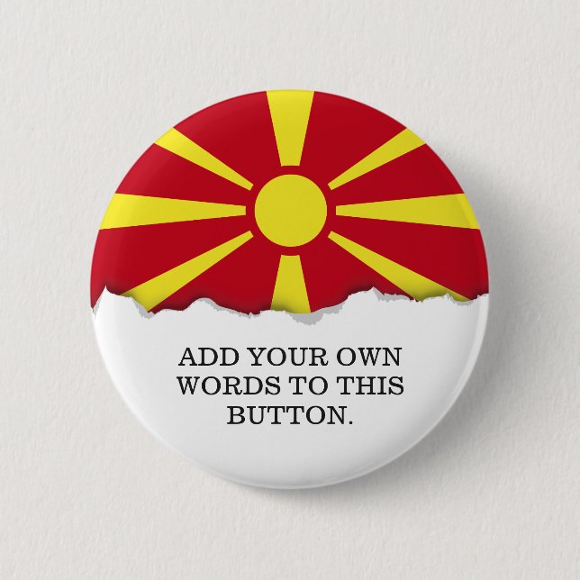 Macedonia Flag Pinback Button (Front)