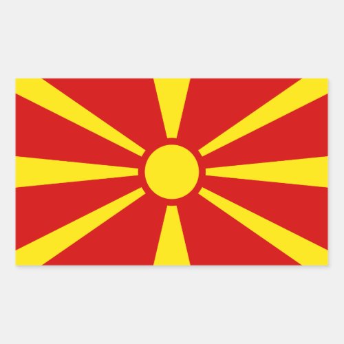 Macedonia flag rectangular sticker