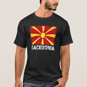 Macedonia Flag Support Macedonian People Women M T-Shirt