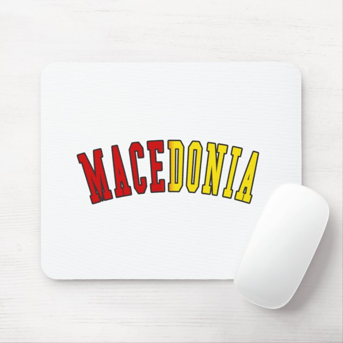 Macedonia in National Flag Colors Mousepad