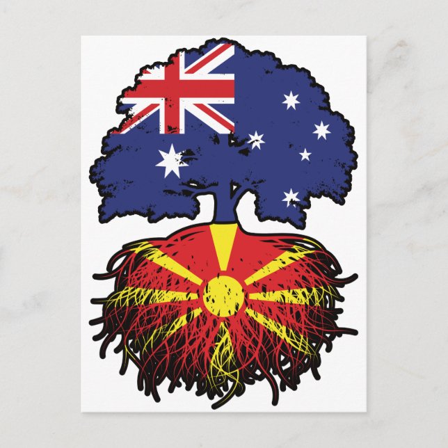 Macedonia Macedonian Australian Australia Tree Postcard (Front)