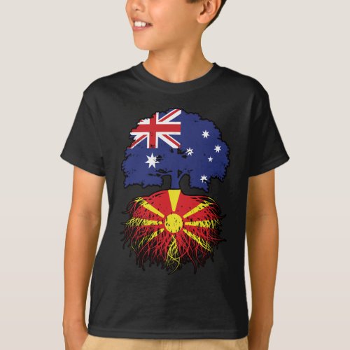 Macedonia Macedonian Australian Australia Tree T_Shirt