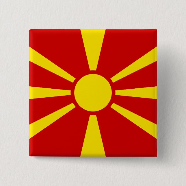 Macedonia (Macedonian) Flag Button (Front)