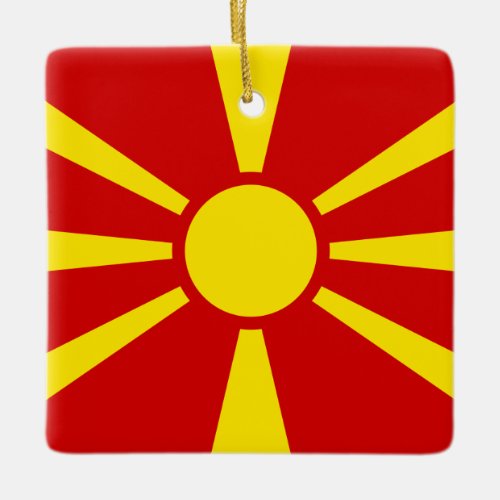 Macedonia Macedonian Flag  Ceramic Ornament