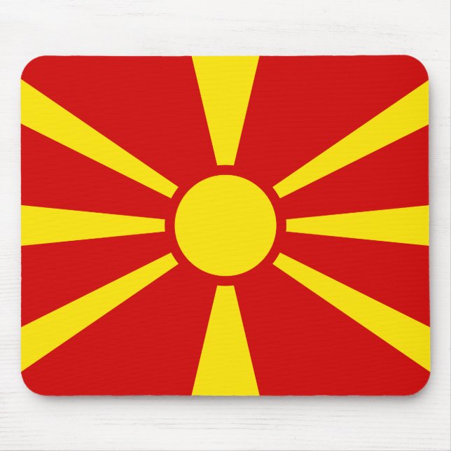 Macedonia (Macedonian) Flag Mouse Pad (Front)