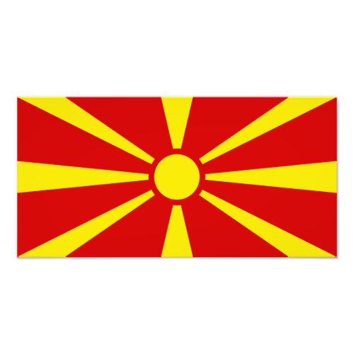 Macedonia  Macedonian Flag Photo Print