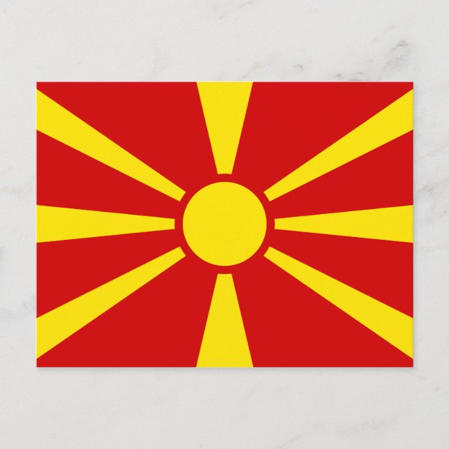 Macedonia (Macedonian) Flag Postcard (Front)